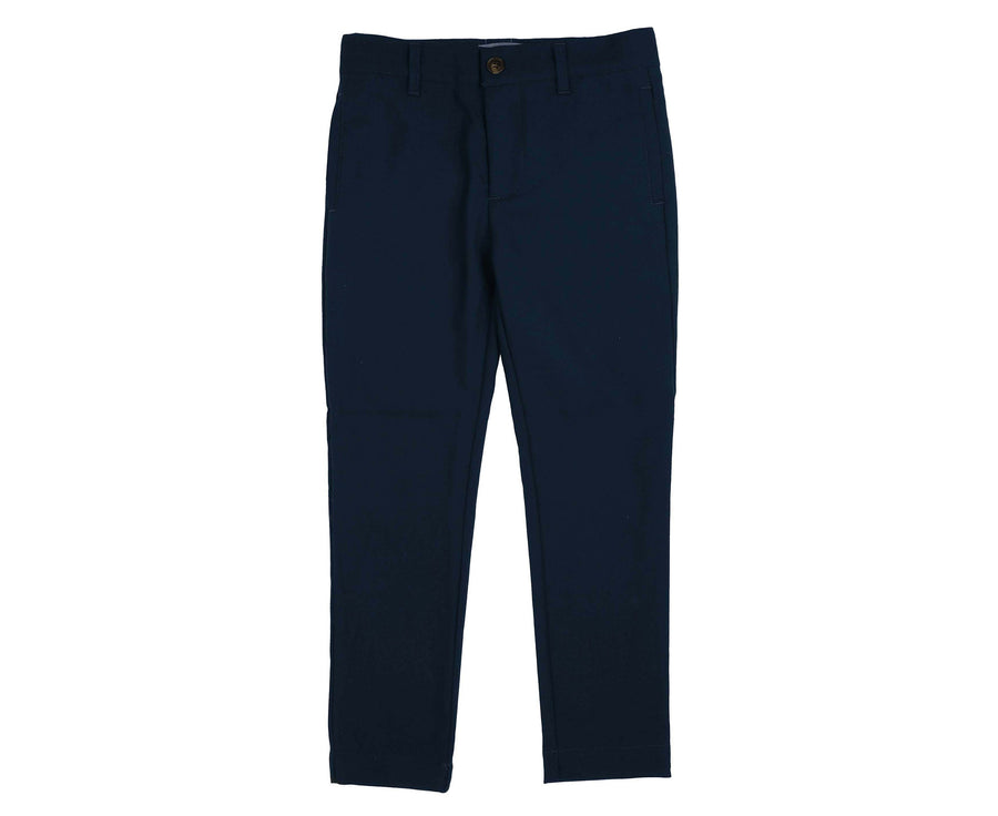 NAVY VELOUR CORDUROY PANTS