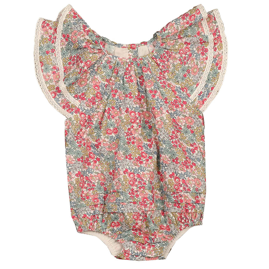 PINK FLORAL MULTI LIBERTY BABY ROMPER