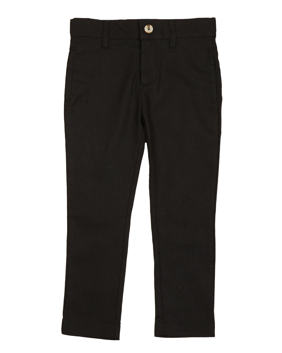 BLACK SOLID CLASSIC TROUSERS