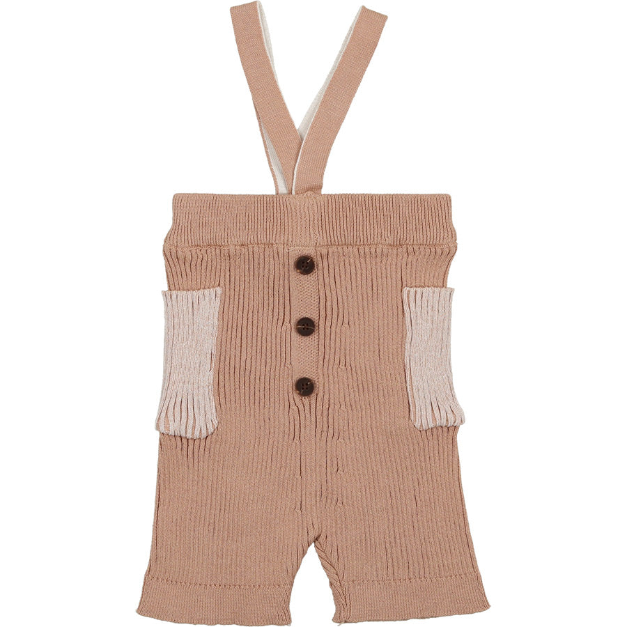 NUDE BABY RIBBED PANTS WITH STRAPS